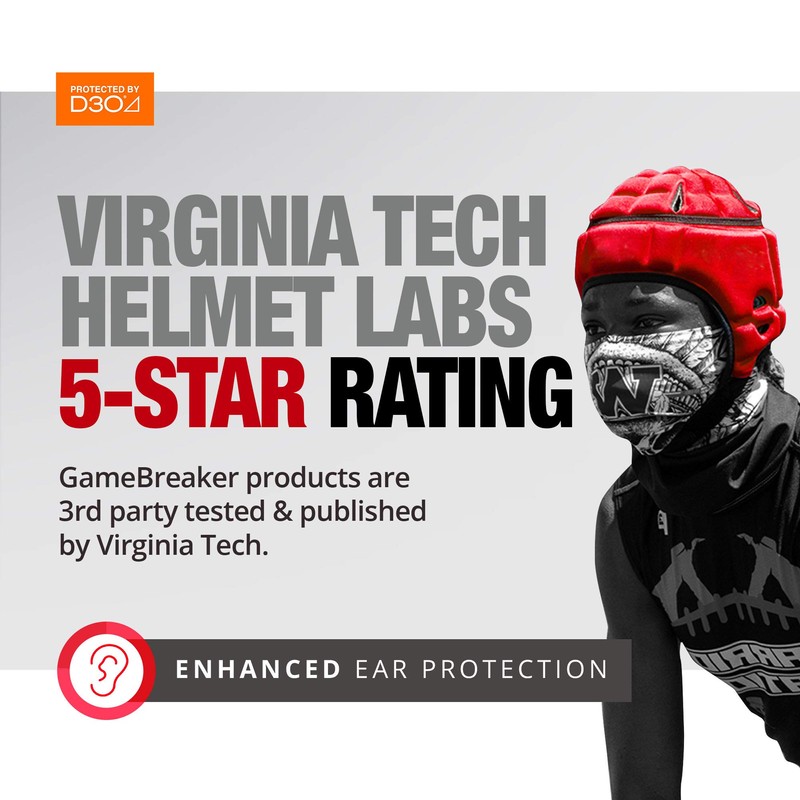 Gamebreaker PRO Powered by D3O Soft Shell Headgear (Silver, Medium)