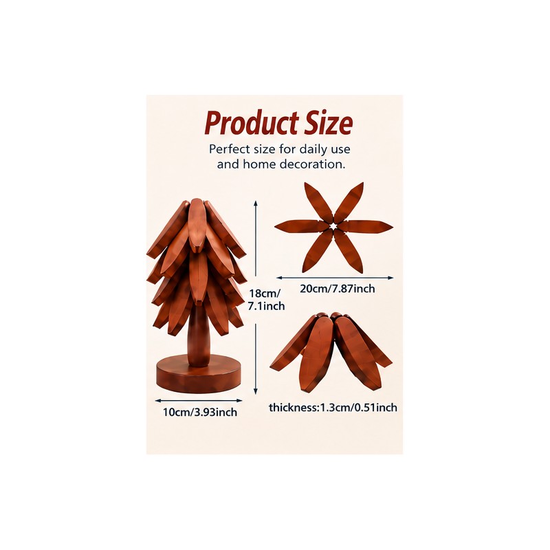 4-Piece Bamboo Trivet Set for Hot Pots & Pans –