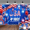 7x5ft Independence Day Backdrop 4th of July Photo Backdrop Red
