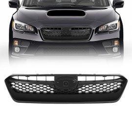 KUAFU Upper Grille Compatible with 2015-2017 Subaru WRX 91121VA060 SU1200160 Front Bumper Grill Assembly Plastic (ABS) Painted Black