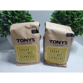 Tony`s Coffee Tony's Coffee Sugar Bee Espresso (12oz), Medium Roast Whole Bean Coffee☕🐝 2025