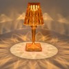 LED Crystal Table Lamp Transparent Prism Dimmable Desk Lamp USB
