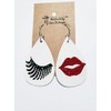Lips and Lashes earrings (White)