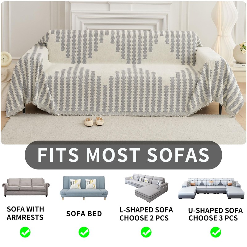 HAOMAIJIA Boho Sofa Covers Couch Covers for 3 Cushion Couch