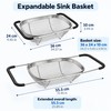 Adjustable Stainless Steel Sink Strainer Basket for Washing Produce –