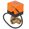 Motorized Ball Valve L Shape Orange Brass Electric Valves 3‑Wire