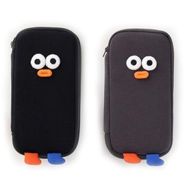 BB POMPOM Pen Case Pen Case Korean Pen Pouch Pencil Case Cosmetic Makeup Pouch Cute Bag (Black)