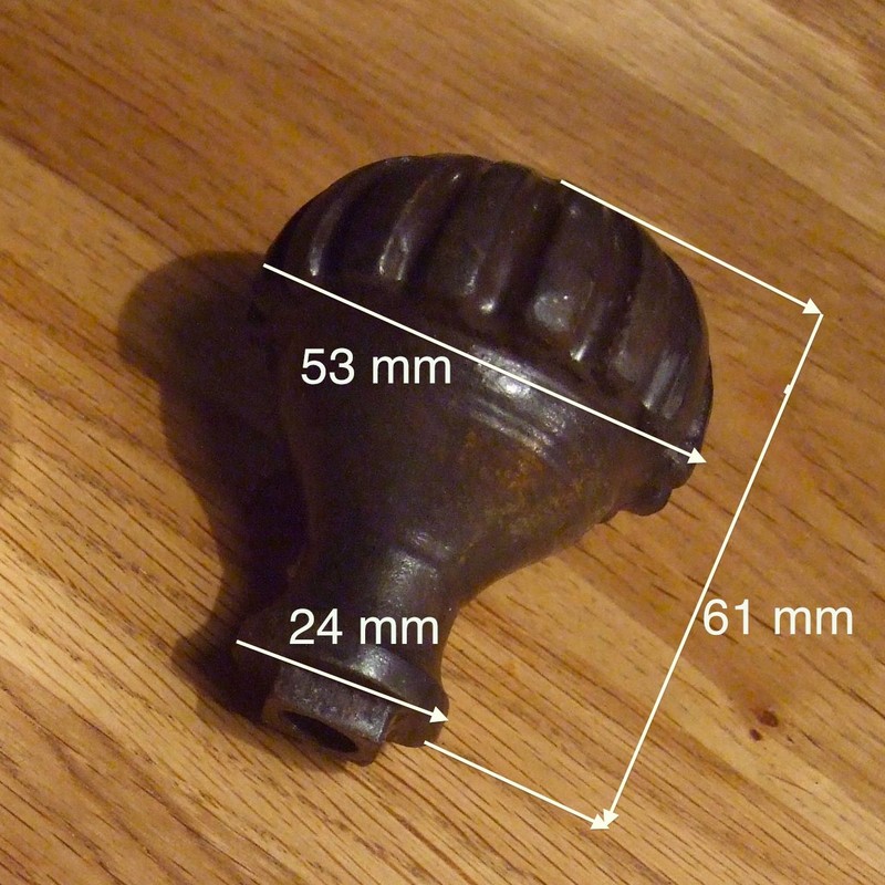 Antikas - Door Knob Iron with Rosette for Front Doors,