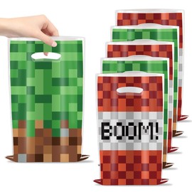 30Pcs Pixel Gift Bags Birthday Party Supplies Animation Party Gift Candy Bags