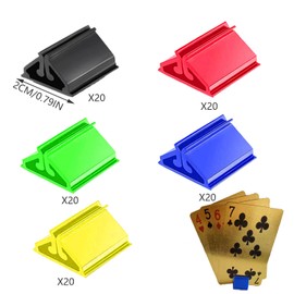 Darovly 100Pcs Plastic Game Card Stands Board Markers Plastic Card Holder for Board Game,DIY Game Card,Party Favor,Home or Office Organization