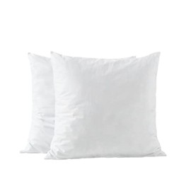 Premium Pillow Inserts 18x18-Shredded Memory Foam Fill-Home Couch Hotel Collection- Square Decorative Throw Pillow Inserts with Long Support- Cotton Fabric- 2 Pack