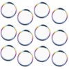 GEJ-Tech Titanium Small Double Ring Round Press Lightweight Key Ring,