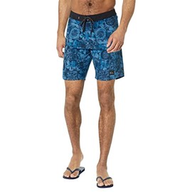 Quiksilver Men's Standard Highlite Arch 19 Boardshorts Swim Trunk, Insignia Blue, 30, Blue badge