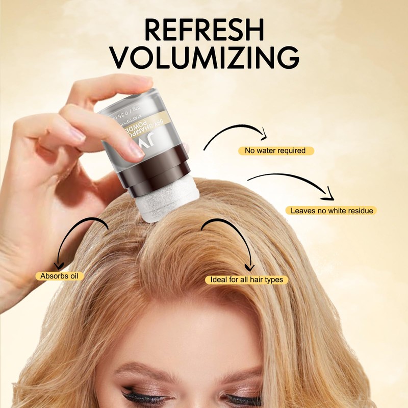 JVR Mattierendes Trockenshampoo-Puder, 10g, Vegan, Parfümfrei, Für alle Haartypen