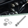 M METERXITY 4-Pack Hex Head Screw Bolt with Nuts Flat