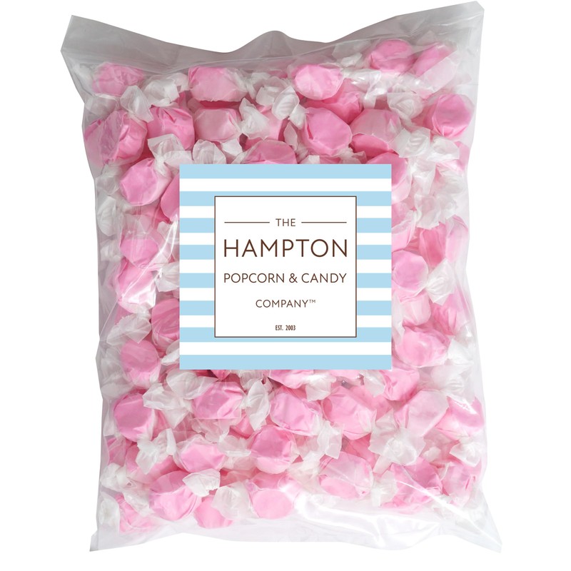 Strawberry Salt Water Taffy, 2 Pound Bulk Bag, Pink Taffy,