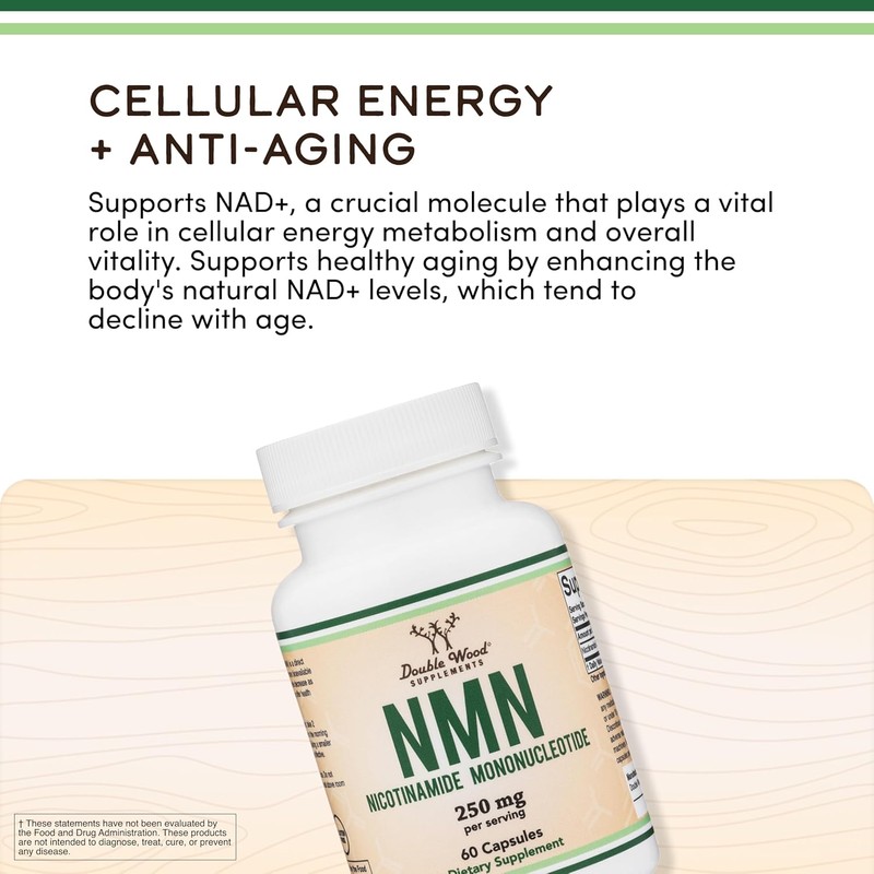 Capsules Nicotinamide Mononucleotide Supplement NAD Plus Support Cellular Energy Healthy
