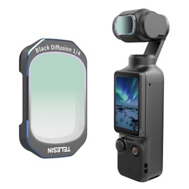 TELESIN Magnetic Black Diffusion 1/4 Filter for DJI Osmo Pocket 3, Dreamy Cinematic Mist Lens Effect Filter, Ultra Slim Frame & Multi Coated HD Optical Glass for Osmo Pocket Accessories
