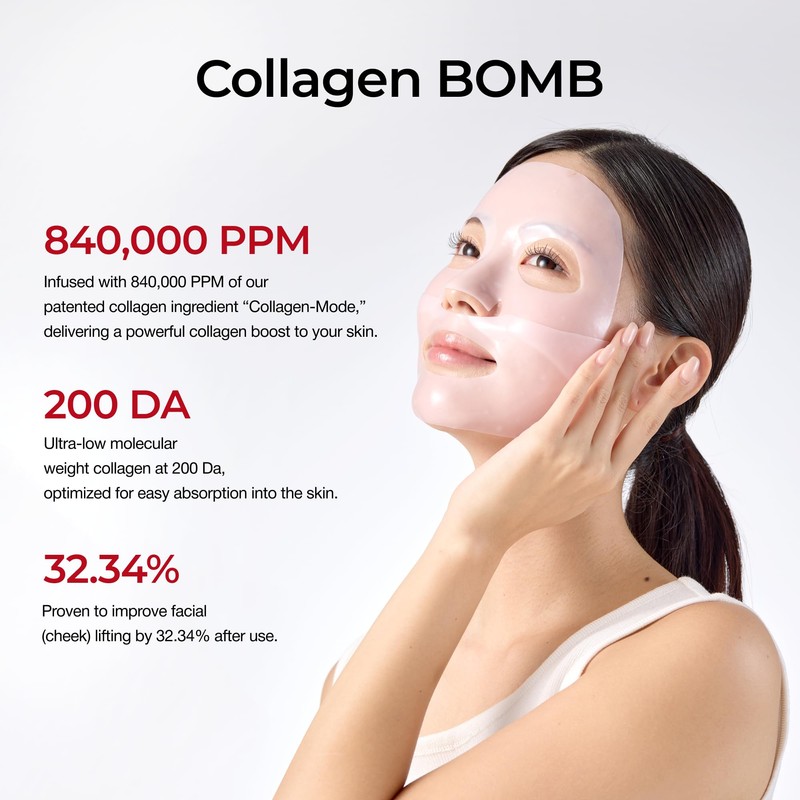 CANDORLOV Korean Collagen Duo: Overnight Collagen Lifting Hydrogel Mask (5pcs)