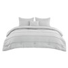 Bedsure King Comforter Set - 4 Pieces Pinch Pleat Bed