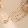 ANDKISS Shell Necklace Gold Layered SeaShell Pendant Shell Choker Necklace