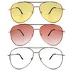 SOPHILY 3 Pack Bifocal Reading Sunglasses for Women Men, Aviator