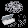 AIMEILI Pack of 432 Fake Nails Transparent 12 Sizes Artificial