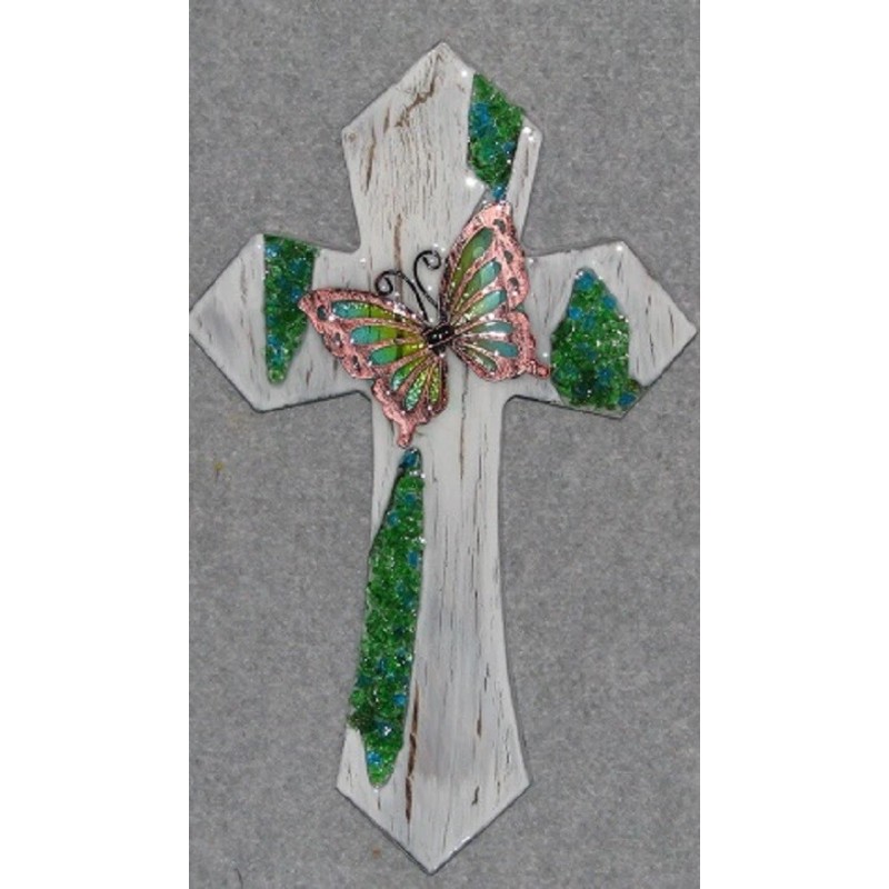 Wall cross, cardinal, handmade, small, wooden, original