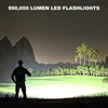 4 Pack Rechargeable LED Flashlights High Lumens, 990,000LM Super Bright