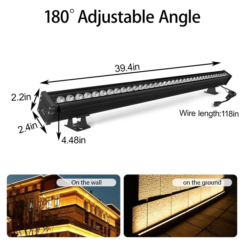 RSN LED Wall Washer Light 36W3000K Linear Light Waterproof IP65
