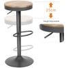 YOUNIKE Bar Stools Set of 2 Counter Height Rustic Wooden