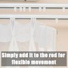 Litoexpe Traverse Rod Slides Curtain Replacement, 100 Pieces White Plastic
