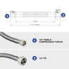 WMAXPFIT(2 Pack) 16 Inch Faucet Water Supply Line 3/8 Inch