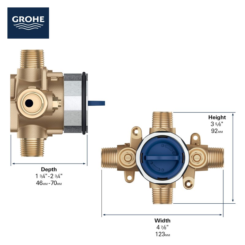 GROHE 35110000 GrohSafe 3.0 Pressure Balance Rough-In Valve