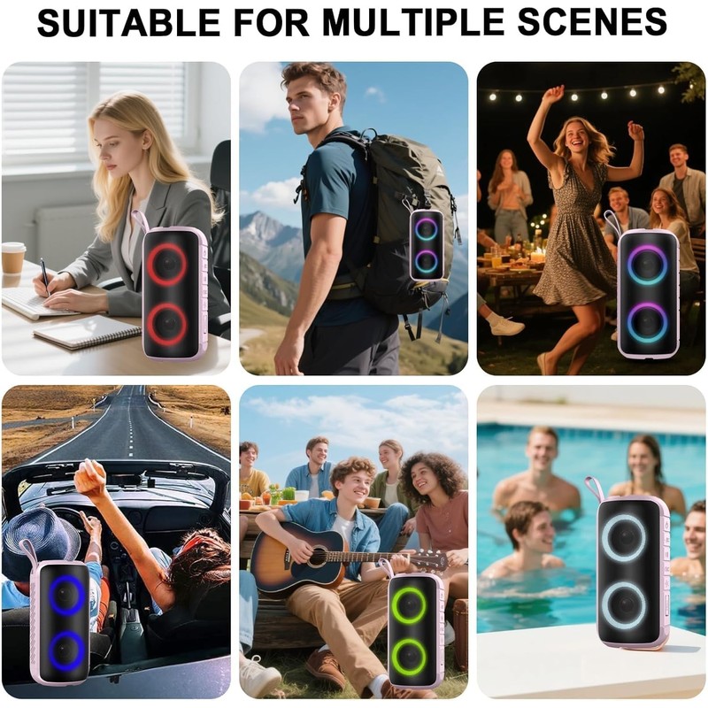 Hupoaf Bluetooth Speaker, 2026 New Portable Wireless Speaker with 6D