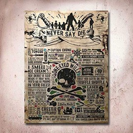 The Goonies Treasure Map Retro Vintage Tin Sign Metal Sign Metal Poster Metal Decor Metal Painting Wall Sticker Wall Sign Wall Decor