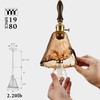 LUXWELL Modern Amber Glass Pendant Light, 6"x11.5" Floral Bell-Shaped Hanging