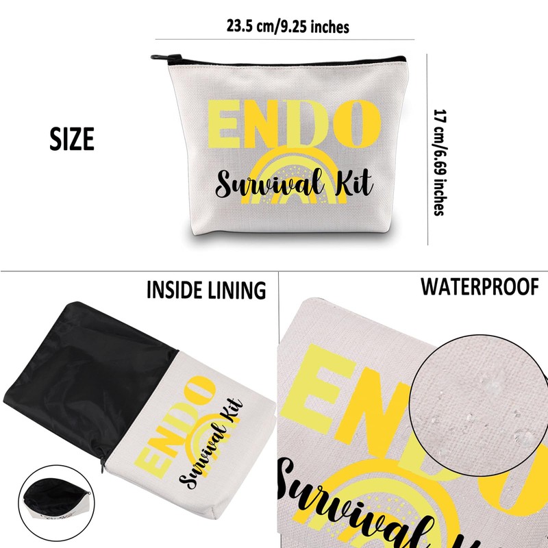 PYOUL Endometriosis Gift ENDO Survival Kit Makeup Bag Endometriosis Warrior