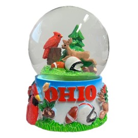 Collection of City and States Detailed 65mm Snow Globes (Ohio)