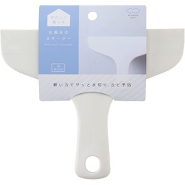 Marna W607W Dish Drainer Wiper Bath Squeegee (White) Bathroom, Squeegee, (For Cleaning Mirrors and Walls, Storage/Floating Storage)