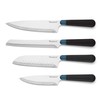 Hampton Forge 897344 Keen Black Marble 5-Piece Cutlery Set