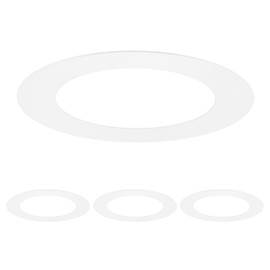 M METERXITY 4-Pack Goof Rings for 2 Inch Recessed Lights, 2.4" ID 3.6" OD Durable Steel Trim Ring Flush Mount Matte White Can Light Trim Ring Cover for Ceiling Can Downlights