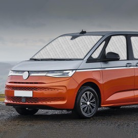 RASHION Sonnenschutz Frontscheibe Kompatibel mit VW T7 (SWB) - 10PCS Thermomatte Auto Sonnenblende Frontscheibenabdeckung, Windschutzscheiben Innen Verdunkelung