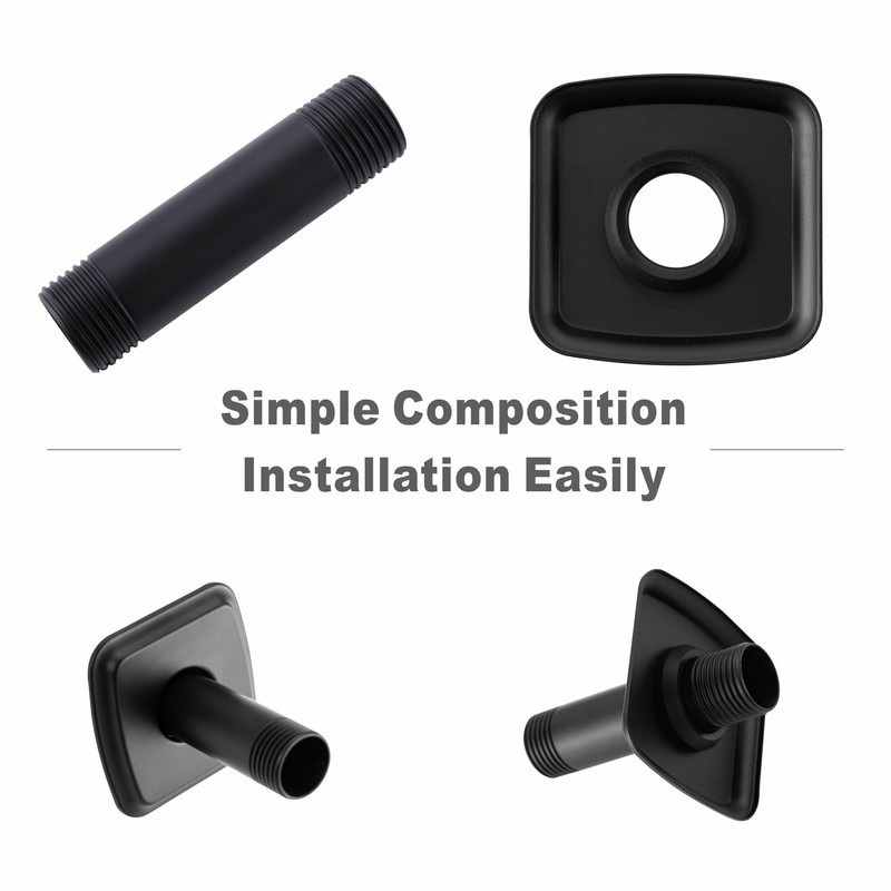 SKOWLL Shower Arm with Flange, 3 Inches Ceiling Mount Replacement