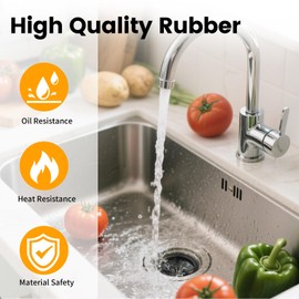 Garbage Disposal Splash Guard, 2 Pack 3 1/8" Sink Baffle Disposer Drain Splash Guard Collar Rubber Replacement Quiet Cover Ullnosoo for Waste King, Whirlaway, GE Disposer