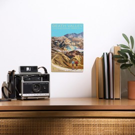 Lantern Press 6x9 Inch Metal Sign, Death Valley National Park, California, Artist's Palette, Painterly Series