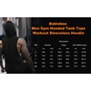 Babioboa Men's Breathable Hooded Tank Tops Running Sleeveless Hoodies Dry