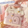 Cartoon House Piggy Bank with 3D Sticker DIY Storage Money