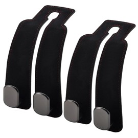 Pack of 2 Universal Car Hooks, Leather Car Seat Hooks, Purse Hooks for Car, Car Seat Hook for Car Bag Holder, Car Hook, Double Headrest Hook, for Car Seat Back Seat Hook, Headrest