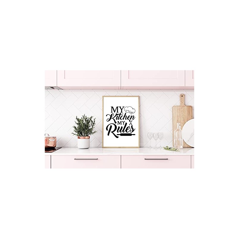 WBdesignz My Kitchen My Rules Funny Kitchen Picture Cooking Decoration